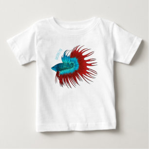 Darstellung des Cartoon von Bettfischen Baby T-shirt