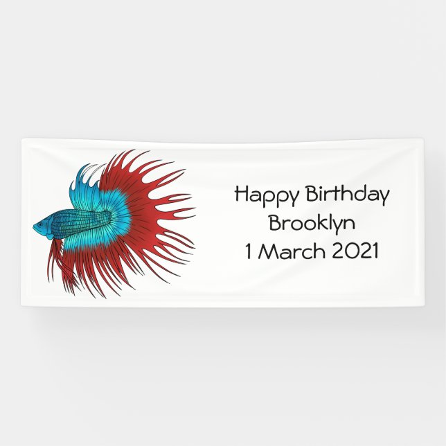 Darstellung des Cartoon von Bettfischen Banner (Horizontal)