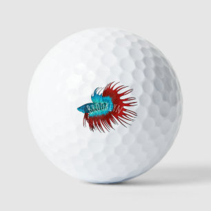 Darstellung des Cartoon von Bettfischen Golfball