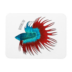 Darstellung des Cartoon von Bettfischen Magnet