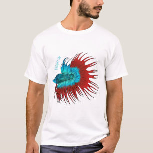 Darstellung des Cartoon von Bettfischen T-Shirt