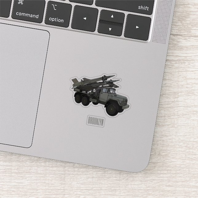 Darstellung des Cartoon von Flugkörpern Aufkleber (Ausschnitt)