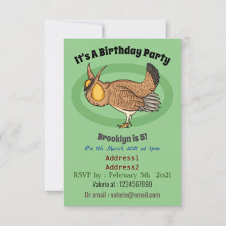 Darstellung des Cartoon von Großzügelgeflügel Einladung