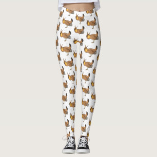 Darstellung des Cartoon von Großzügelgeflügel Leggings