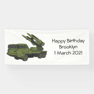 Darstellung des Cartoon von Militärraketen Banner