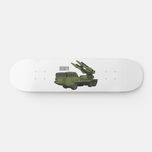Darstellung des Cartoon von Militärraketen Skateboard (Horizontal)