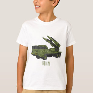 Darstellung des Cartoon von Militärraketen T-Shirt