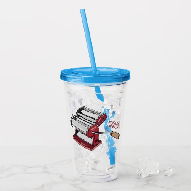 Darstellung des Cartoon von Pasta Maker Acryltrinkbecher (Vorderseite Ice)