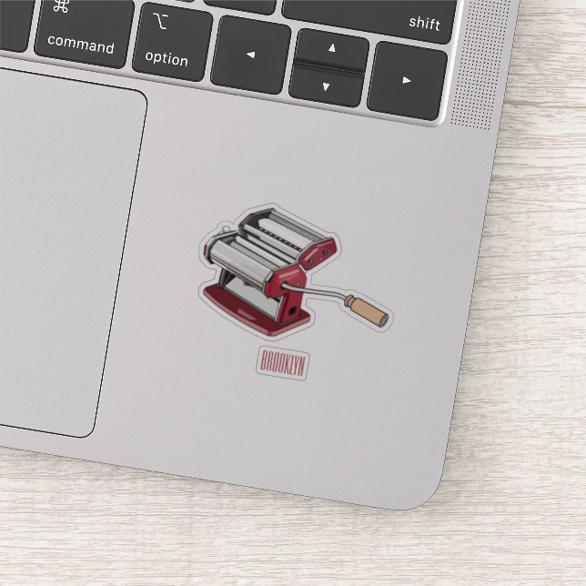 Darstellung des Cartoon von Pasta Maker Aufkleber (Ausschnitt)