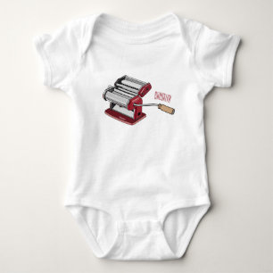 Darstellung des Cartoon von Pasta Maker Baby Strampler