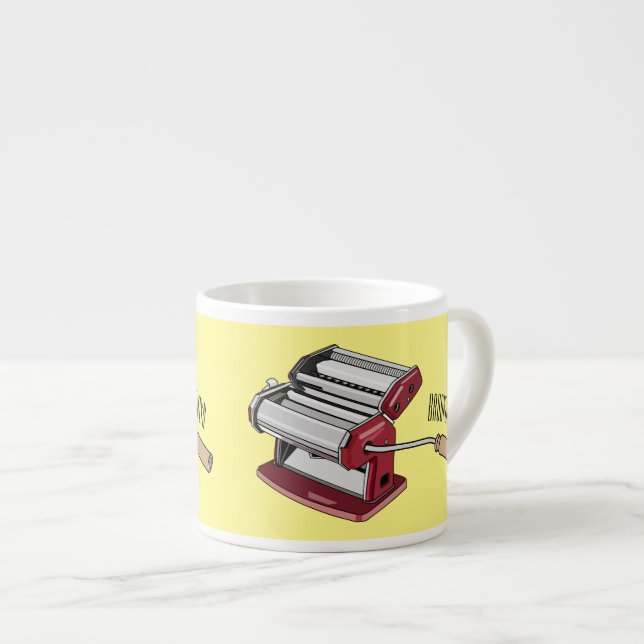 Darstellung des Cartoon von Pasta Maker Espressotasse (Vorderseite Rechts)