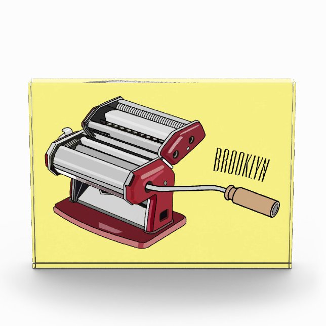 Darstellung des Cartoon von Pasta Maker Fotoblock (Vorderseite)