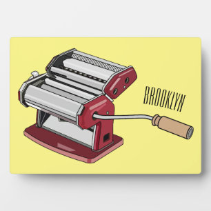 Darstellung des Cartoon von Pasta Maker Fotoplatte