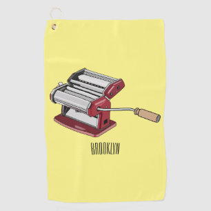 Darstellung des Cartoon von Pasta Maker Golfhandtuch
