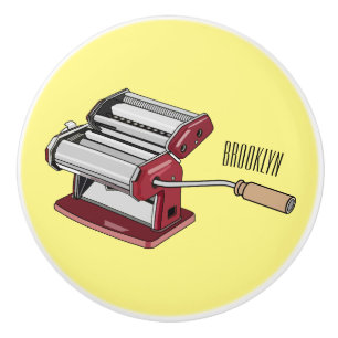 Darstellung des Cartoon von Pasta Maker Keramikknauf