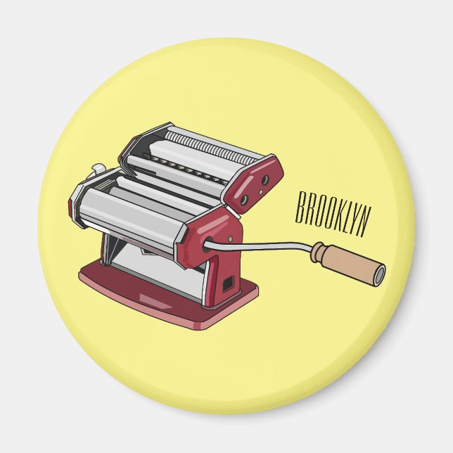 Darstellung des Cartoon von Pasta Maker Magnet (Vorne)