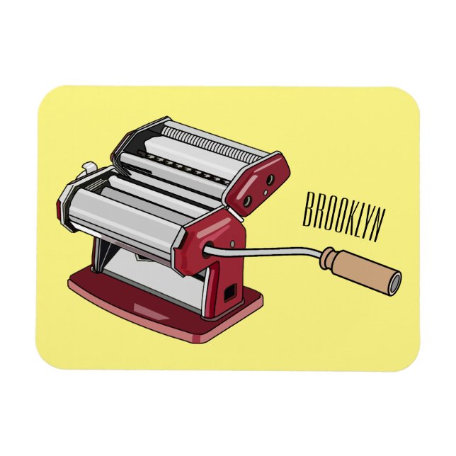 Darstellung des Cartoon von Pasta Maker Magnet (Horizontal)