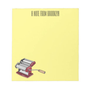 Darstellung des Cartoon von Pasta Maker Notizblock