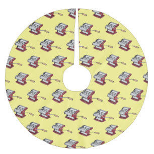 Darstellung des Cartoon von Pasta Maker Polyester Weihnachtsbaumdecke
