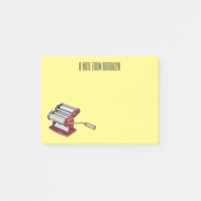 Darstellung des Cartoon von Pasta Maker Post-it Klebezettel (Vorderseite)