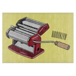 Darstellung des Cartoon von Pasta Maker Schneidebrett