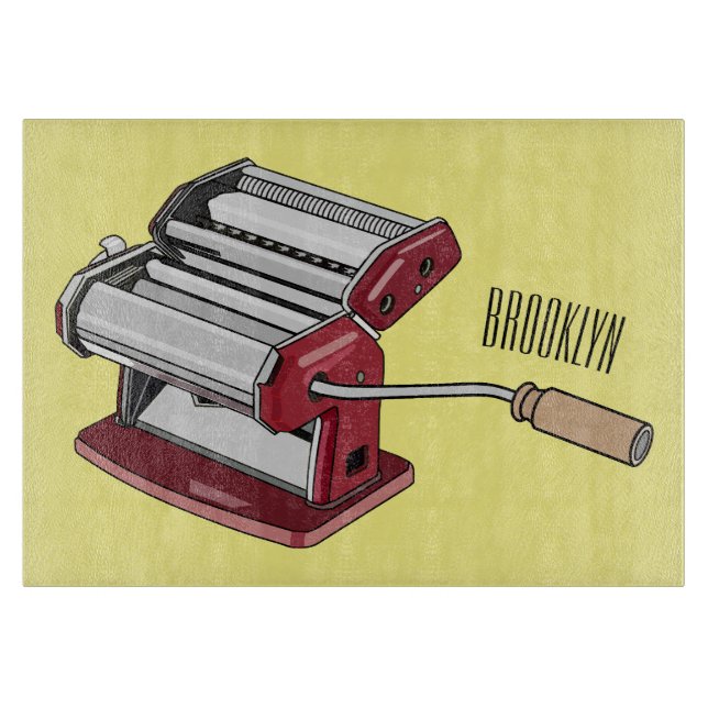 Darstellung des Cartoon von Pasta Maker Schneidebrett (Vorderseite)