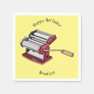 Darstellung des Cartoon von Pasta Maker Serviette