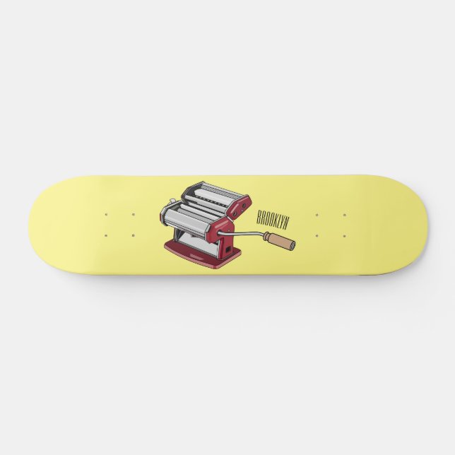 Darstellung des Cartoon von Pasta Maker Skateboard (Horizontal)