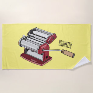Darstellung des Cartoon von Pasta Maker Strandtuch
