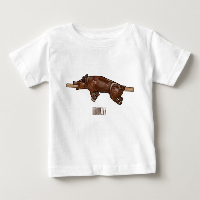 Darstellung des Cartoon von Schweinegrost/Schweine Baby T-shirt (Vorderseite)