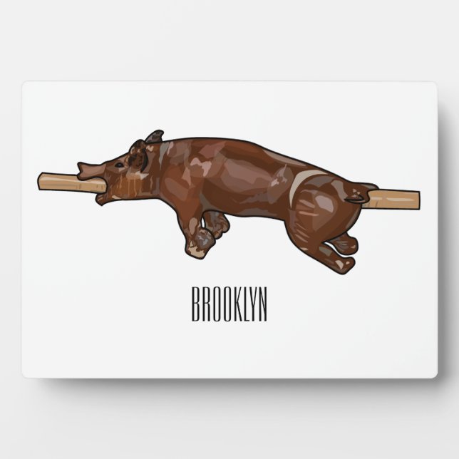 Darstellung des Cartoon von Schweinegrost/Schweine Fotoplatte (Vorderseite)