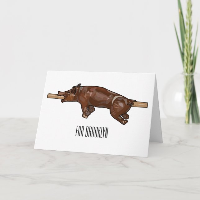 Darstellung des Cartoon von Schweinegrost/Schweine Karte (Vorderseite)