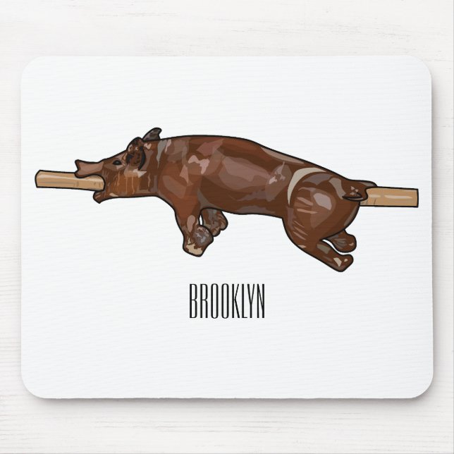 Darstellung des Cartoon von Schweinegrost/Schweine Mousepad (Vorne)