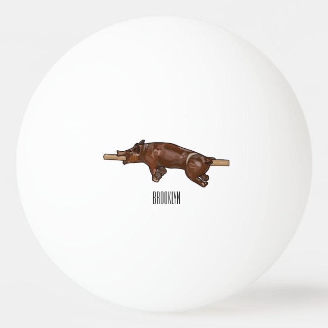 Darstellung des Cartoon von Schweinegrost/Schweine Tischtennisball (Vorderseite)