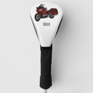 Darstellung des Cartoon von Touren in Motorrädern Golf Headcover