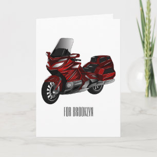 Darstellung des Cartoon von Touren in Motorrädern Karte