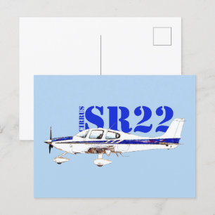 Darstellung des Entwurfs eines Leichtflugzeugs des Postkarte