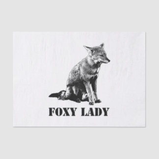 Darstellung des Konzepts von Foxy lady Seidenpapier