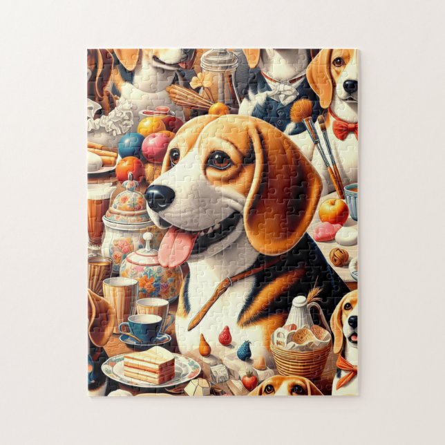 Darstellung des Niedlichen Beagle Puzzle (Vertikal)