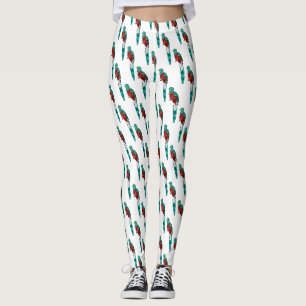Darstellung des Quetzal-Cartoon Leggings