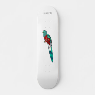 Darstellung des Quetzal-Cartoon Skateboard