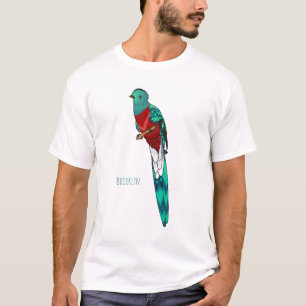 Darstellung des Quetzal-Cartoon T-Shirt