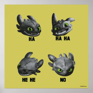 Darstellung des Toothless-Face Poster