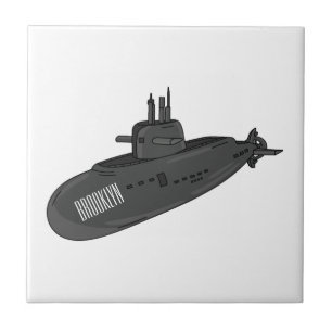 Darstellung des unterseeischen Cartoon Fliese