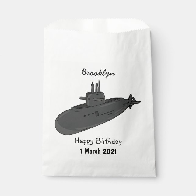 Darstellung des unterseeischen Cartoon Geschenktütchen (Vorderseite)