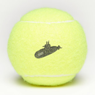 Darstellung des unterseeischen Cartoon Tennisbälle