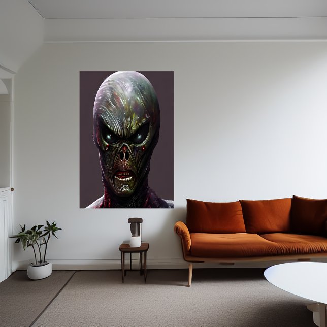 Darstellung einer beängstigenden Alien | AI Art Po Poster (Von Creator hochgeladen)