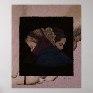 Darstellung einer brennenden Dame Poster