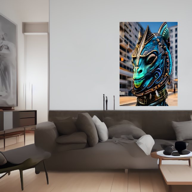 Darstellung einer coolen Reptilien-Alien | Art der Poster (Von Creator hochgeladen)