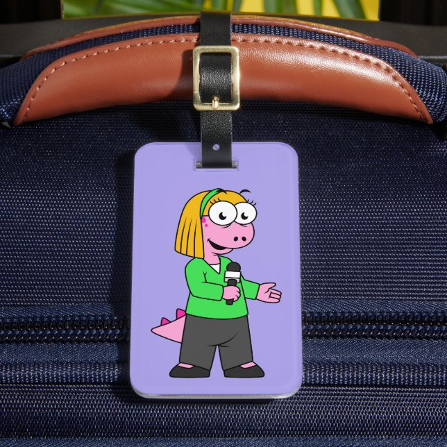 Darstellung eines Allosaurus-Nachrichtenreporters. Gepäckanhänger (Vorderseite Insitu 2)